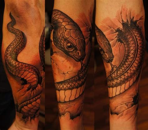 wrap around snake tattoo arm|15 Mesmerizing Snake Tattoo Arm Wrap Ideas for。